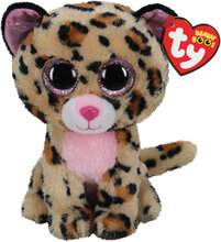 Ty Livvie - Brown/Pink Leopard 15 Cm Toys Soft Toys Stuffed Animals Brown TY