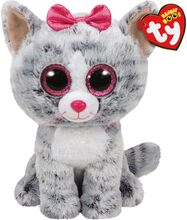 Ty Kiki Grey Cat 23 Cm Toys Soft Toys Stuffed Animals Grey TY
