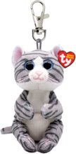 Mitzi - Grey Tabby Cat Clip Accessories Key Chains Grey TY