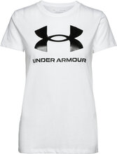 Ua Rival Logo Ss Sport T-shirts & Tops Short-sleeved White Under Armour