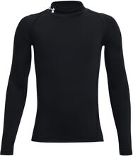 Ua Hg Armour Mock Ls Sport T-shirts Long-sleeved T-Skjorte Black Under Armour