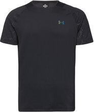 Ua Rush Emboss Ss T-shirts Short-sleeved Svart Under Armour*Betinget Tilbud