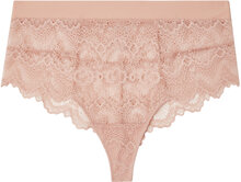Naked Lace Highwaist String Lingerie Panties High Waisted Panties Rosa Understatement Underwear*Betinget Tilbud