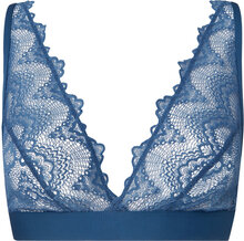Stormy Sky Plunge Bralette Lingerie Bras & Tops Soft Bras Bralette Blue Understatement Underwear