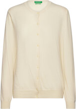 Korean Cardigan Strikkegenser Cardigan Creme United Colors Of Benetton*Betinget Tilbud