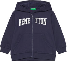 Jacket W/Hood L/S Tops Sweatshirts & Hoodies Hoodies Blue United Colors Of Benetton