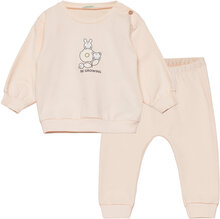 Set Sweater+Trousers Sets Sets With Long-sleeved T-shirt Cream United Colors Of Benetton