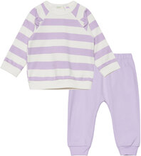 Set Sweater+Trousers Sets Sets With Long-sleeved T-shirt Purple United Colors Of Benetton