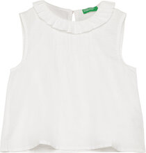 Sleeveless Shirt Tops Blouses & Tunics White United Colors Of Benetton
