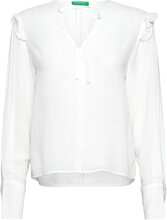 Blouse Tops Blouses Long-sleeved White United Colors Of Benetton