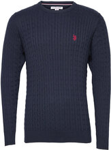 Uspa Knit Archi Men Strikkegenser M. Rund Krage Marineblå U.S. Polo Assn.*Betinget Tilbud