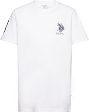 Large Dhm T-Shirt Tops T-Kortærmet Skjorte White U.S. Polo Assn.