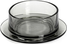 Dishes To Dishes Glass High Home Tableware Bowls Breakfast Bowls Grå Valerie Objects*Betinget Tilbud