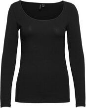 Vmmaxi My Ls Soft Uneck Noos Tops T-shirts & Tops Long-sleeved Black Vero Moda