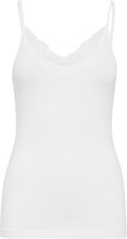 Vminge Lace Singlet Noos Tops T-shirts & Tops Sleeveless White Vero Moda