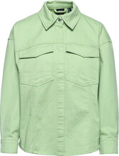 Vmpaloma Ls Over D Shirt Ga Tops Overshirts Green Vero Moda