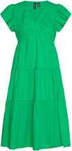 Vmjarlotte Ss V- Nec Calf Slit Dres Wvn Dresses Summer Dresses Grønn Vero Moda*Betinget Tilbud