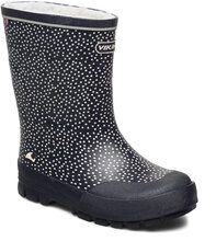 Jolly Print Warm Shoes Rubberboots High Rubberboots Lined Rubberboots Blå Viking*Betinget Tilbud