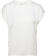 Viellette S/S Satin Top - Noos Tops T-shirts & Tops Short-sleeved White Vila