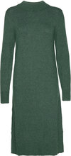 Viril Crew Neck L/S Midi Dress - Noos Dresses Knitted Dresses Grønn Vila*Betinget Tilbud