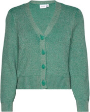 Viril Multi Short L/S Knit Cardigan-Noos Strikkegenser Cardigan Grønn Vila*Betinget Tilbud