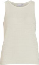 Vimargot Open O-Neck S/L Knit Top/R Tops T-shirts & Tops Sleeveless White Vila