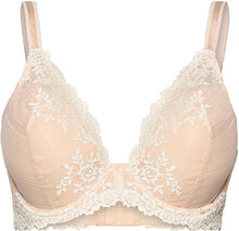 Embrace Lace Lingerie Bras & Tops Plunge Bras Beige Wacoal