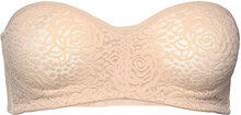 Halo Lace Strapless Bra Lingerie Bras & Tops Strapless Bras Beige Wacoal