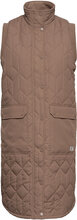 Beah W Long Quilted Vest Vests Quilted Vests Brown Weather Report