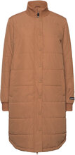 Cassidy W Long Puffer Jacket Foret Jakke Brown Weather Report