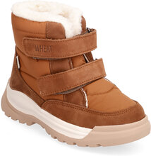 Millas Double Velcro Tex Vinterstøvler Med Burrebånd Brown Wheat