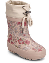 Thermo Rubber Boot Print Shoes Rubberboots High Rubberboots Pink Wheat