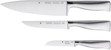 Grand Gourmet Knife 3 Pcs. Set Home Kitchen Knives & Accessories Knife Sets Silver WMF