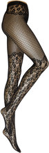 Flower Lace Tights Lingerie Pantyhose & Leggings Black Wolford