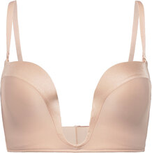 Ultimate Plunge Bra Lingerie Bras & Tops Plunge Bras Beige WONDERBRA*Betinget Tilbud