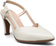 Banus Shoes Heels Pumps Sling Backs Creme Wonders*Betinget Tilbud