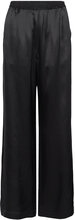 Florence Trousers Bottoms Trousers Wide Leg Black Wood Wood