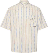 Jaxson Fisherman Shirt Designers Shirts Short-sleeved Cream Wood Wood