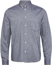 Adam Classic Flannel Shirt Skjorte Uformell Blå Wood Wood*Betinget Tilbud