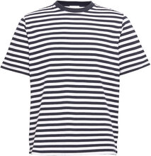 Sami Classic Stripe T-Shirt T-shirts Short-sleeved Marineblå Wood Wood*Betinget Tilbud