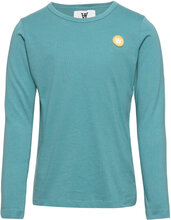 Kim Kids Long Sleeve Tops T-shirts Long-sleeved T-Skjorte Blue Wood Wood