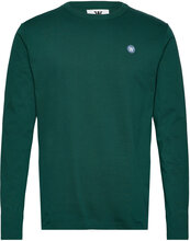 Mel Longsleeve Gots Gots T-shirts & Tops Long-sleeved Grønn Double A By Wood Wood*Betinget Tilbud