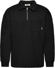 Dom Half-Zip Sweat Designers Sweat-shirts & Hoodies Sweat-shirts Black Woodbird