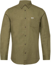 Ls 1 Pkt Shirt Tops Shirts Casual Khaki Green Wrangler