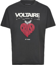 Tommer Co Concert Crush Strass Designers T-shirts & Tops Short-sleeved Black Zadig & Voltaire