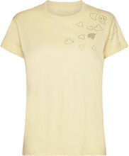 Anya Pcl Rain Strass Designers T-shirts & Tops Short-sleeved Yellow Zadig & Voltaire