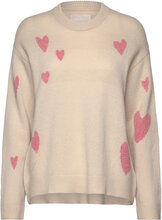 Markus Ws Heart Ao Designers Knitwear Jumpers Cream Zadig & Voltaire