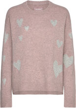 Markus Ws Heart Destroy Designers Knitwear Jumpers Pink Zadig & Voltaire
