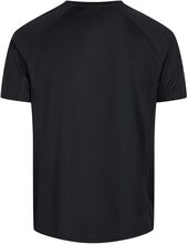 Mens Sports T-Shirt With Chest Print T-shirts Short-sleeved Svart ZEBDIA*Betinget Tilbud