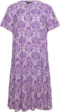 Vbella, S/S, Blk Dress Knælang Kjole Purple Zizzi